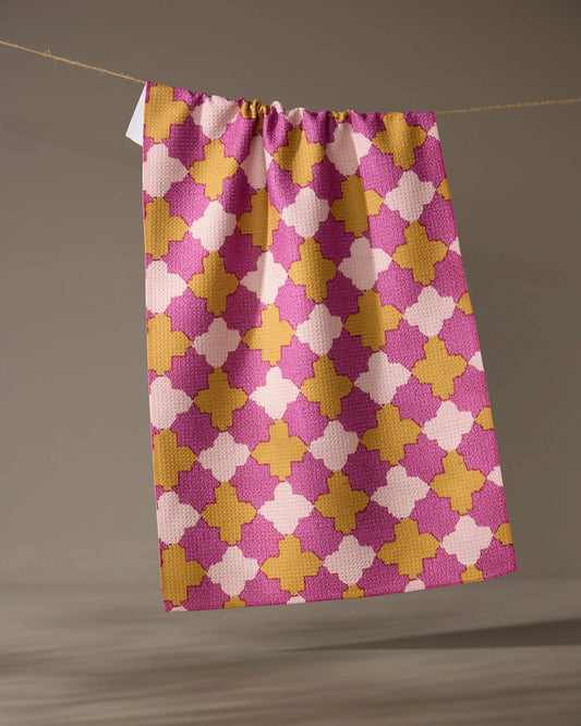 Geometry - Bloomgrid Tea Towel