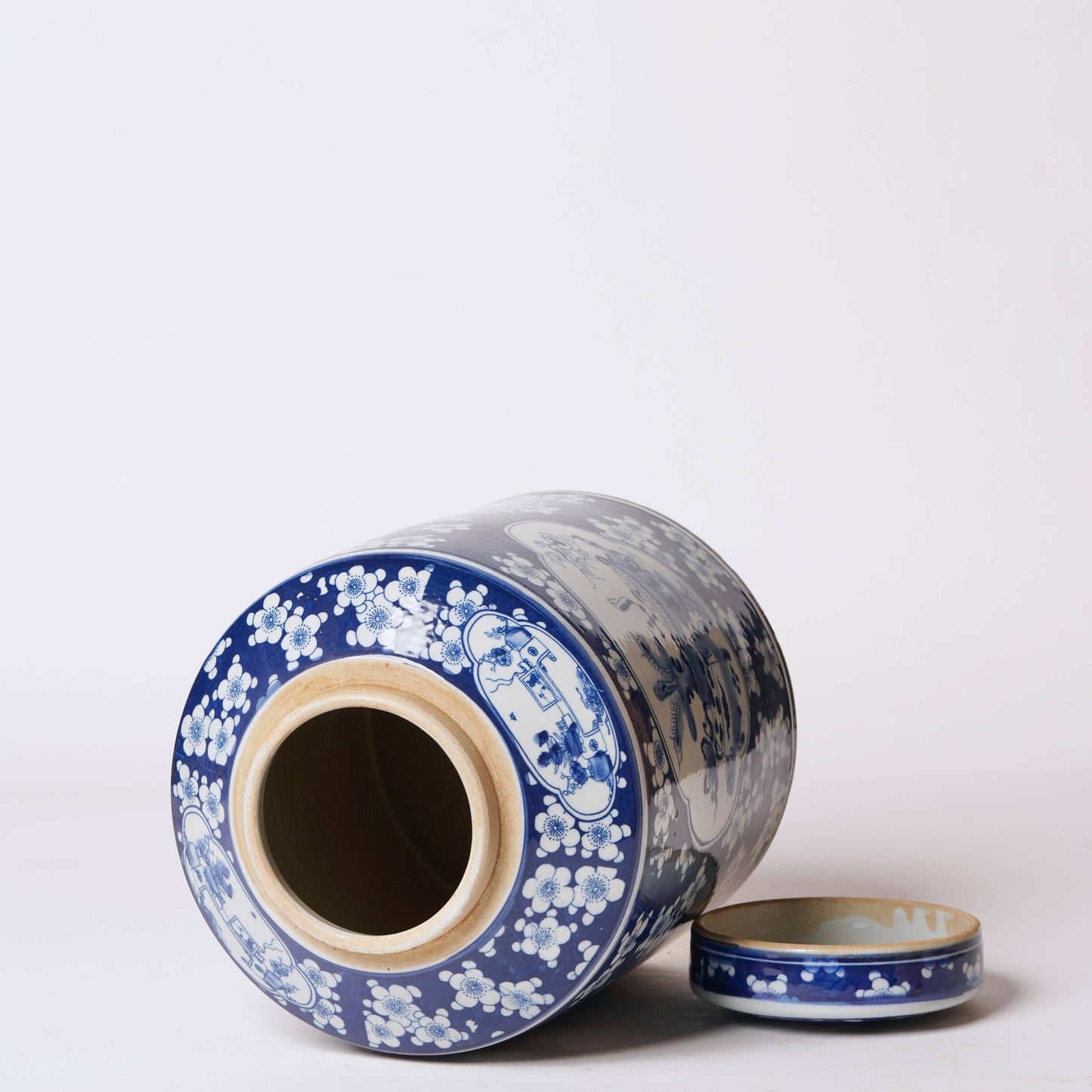 Scholar's Objects Blue and White Porcelain Canister