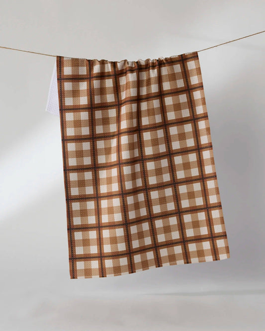 Geometry - Rich Cocoa Tea Towel