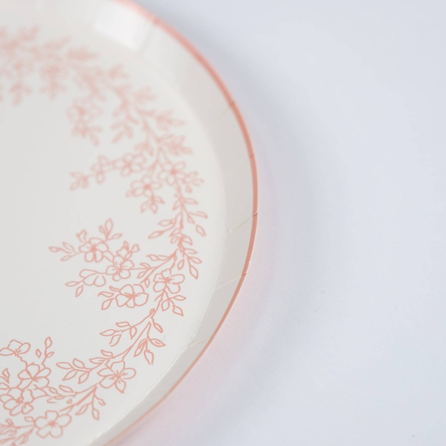 Floral Elegance Pink Dessert Plates