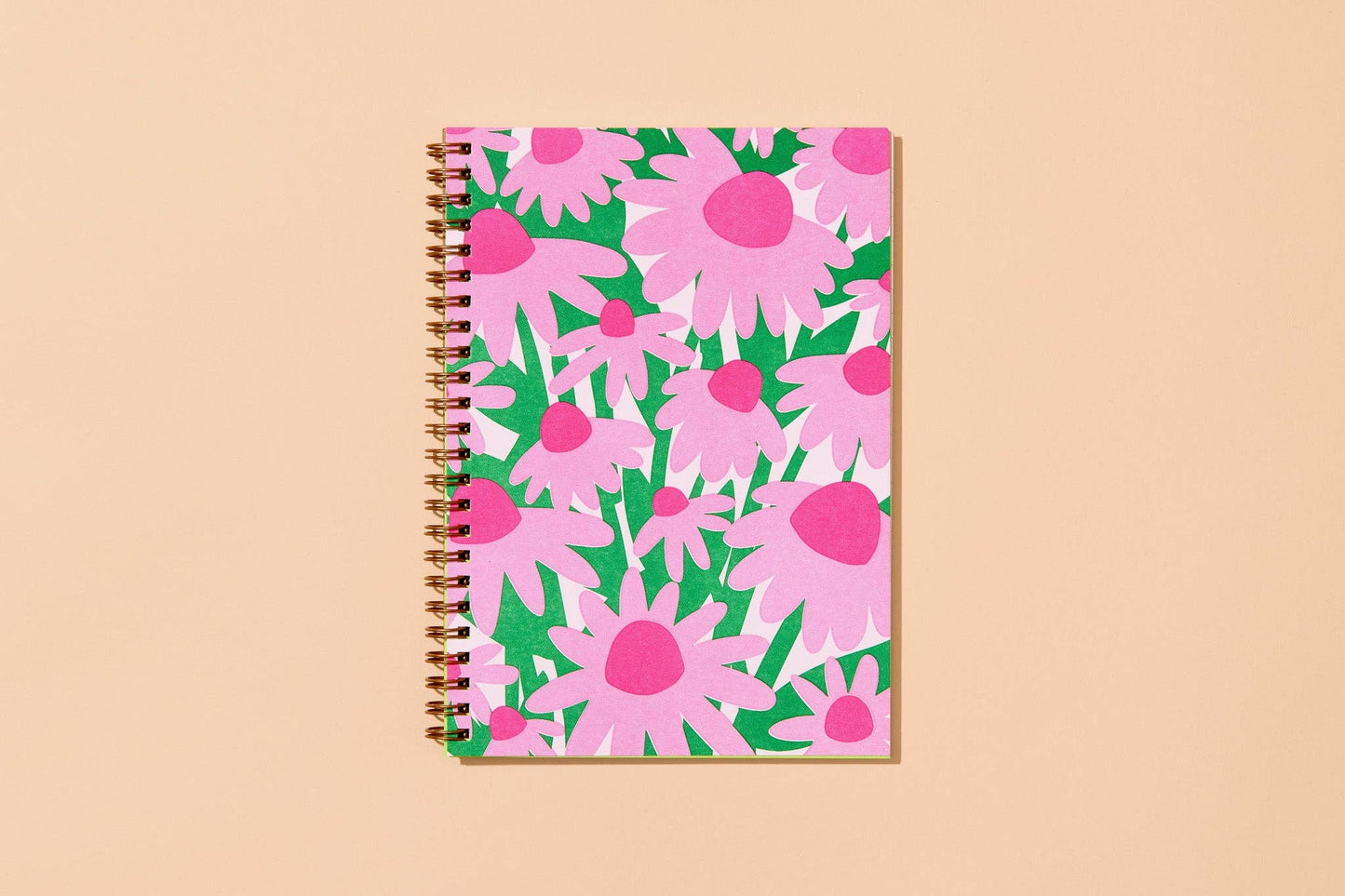 Coneflower Wildflower Letterpress Spiral Notebook