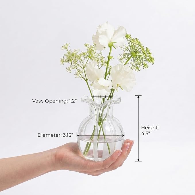 Small Ruffled Vase | Green